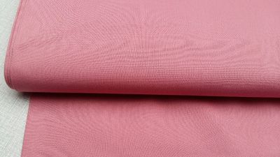 Roze katoen met fijne rib