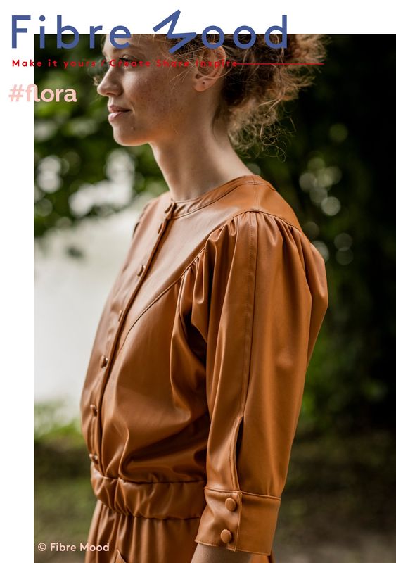 Leather with soft backside, Flora