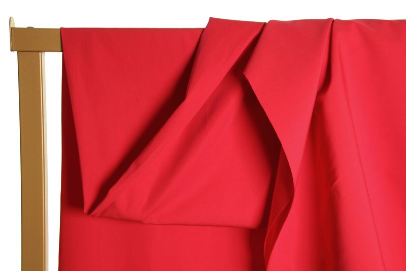 Rode  biokatoen popeline