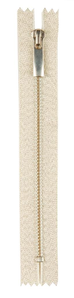 Rits metaal lurex zilver 40 cm