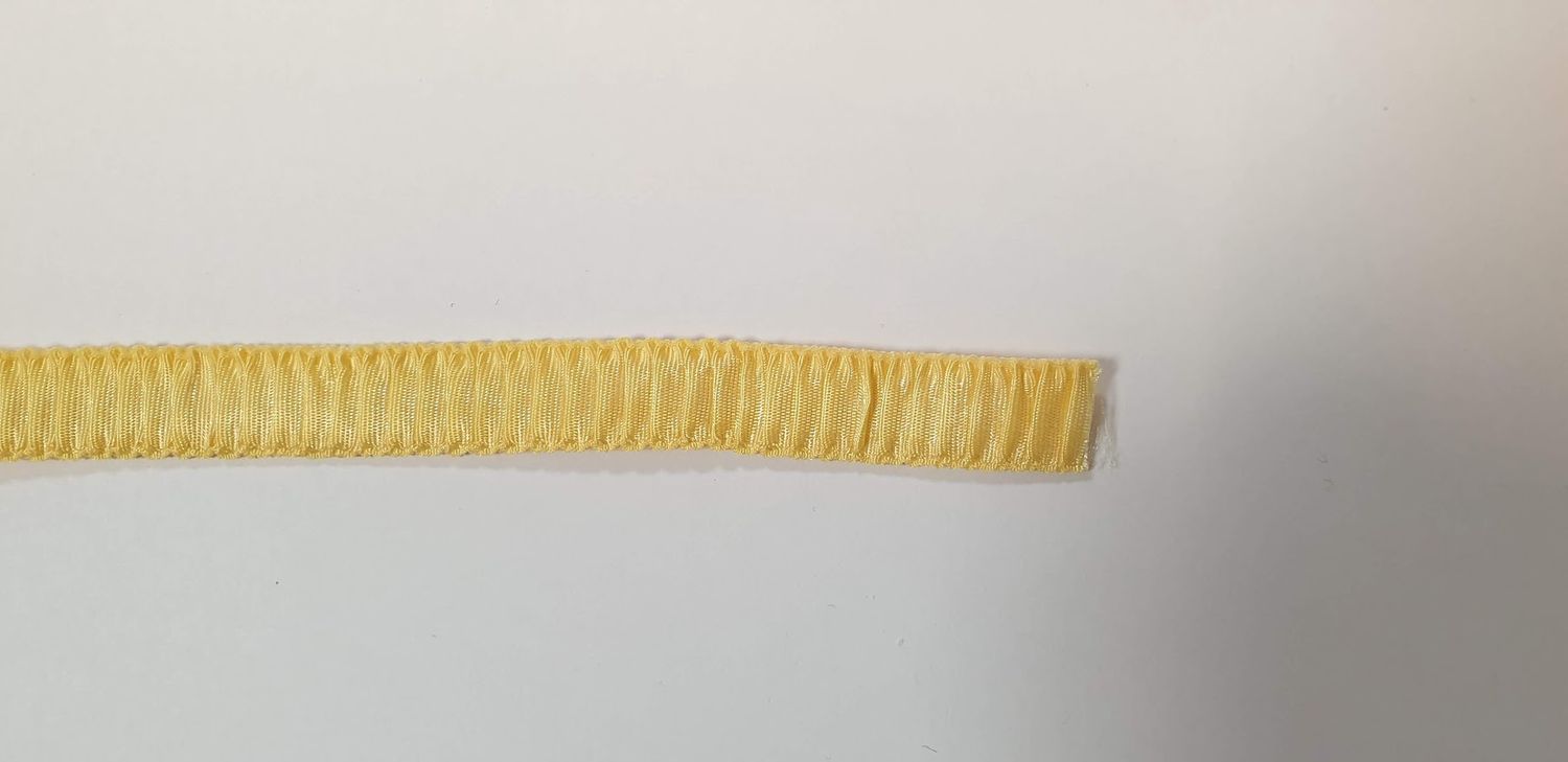 Schouderband rimpel licht geel