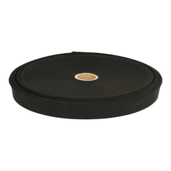 Stevig geweven elastiek  Zwart 35 mm