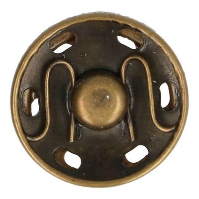 Aannaaibare drukknoop oud goud 21 mm