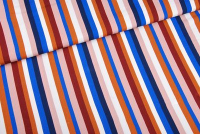 Stripes blue and rose