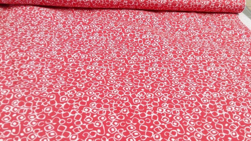 Blokjes keper katoen rood
