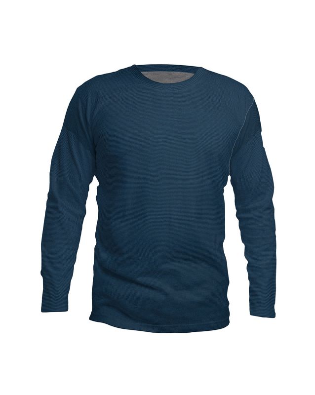 Rechts/averechts gebreid jeans blauw