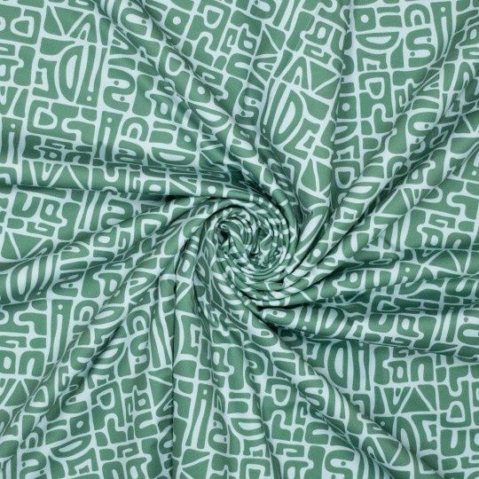 Yoga lycra  abstract groen