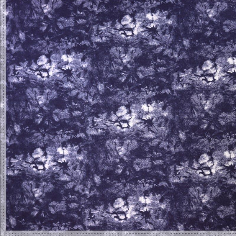 French terry batik blauw