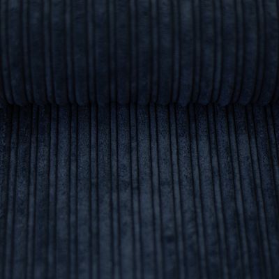 Cordula corduroy met teddy donker blauw