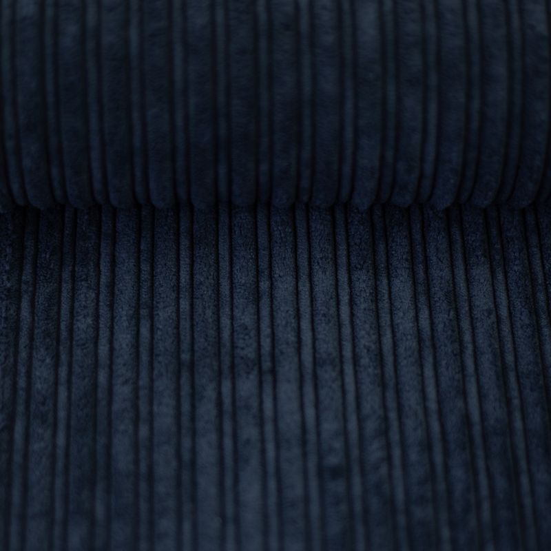 Cordula corduroy met teddy donker blauw
