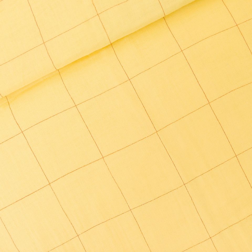 Thin grid  popcorn geel