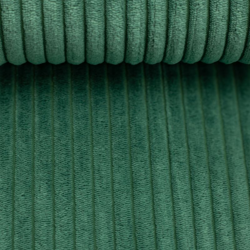 Decostof ribfluweel donker mint