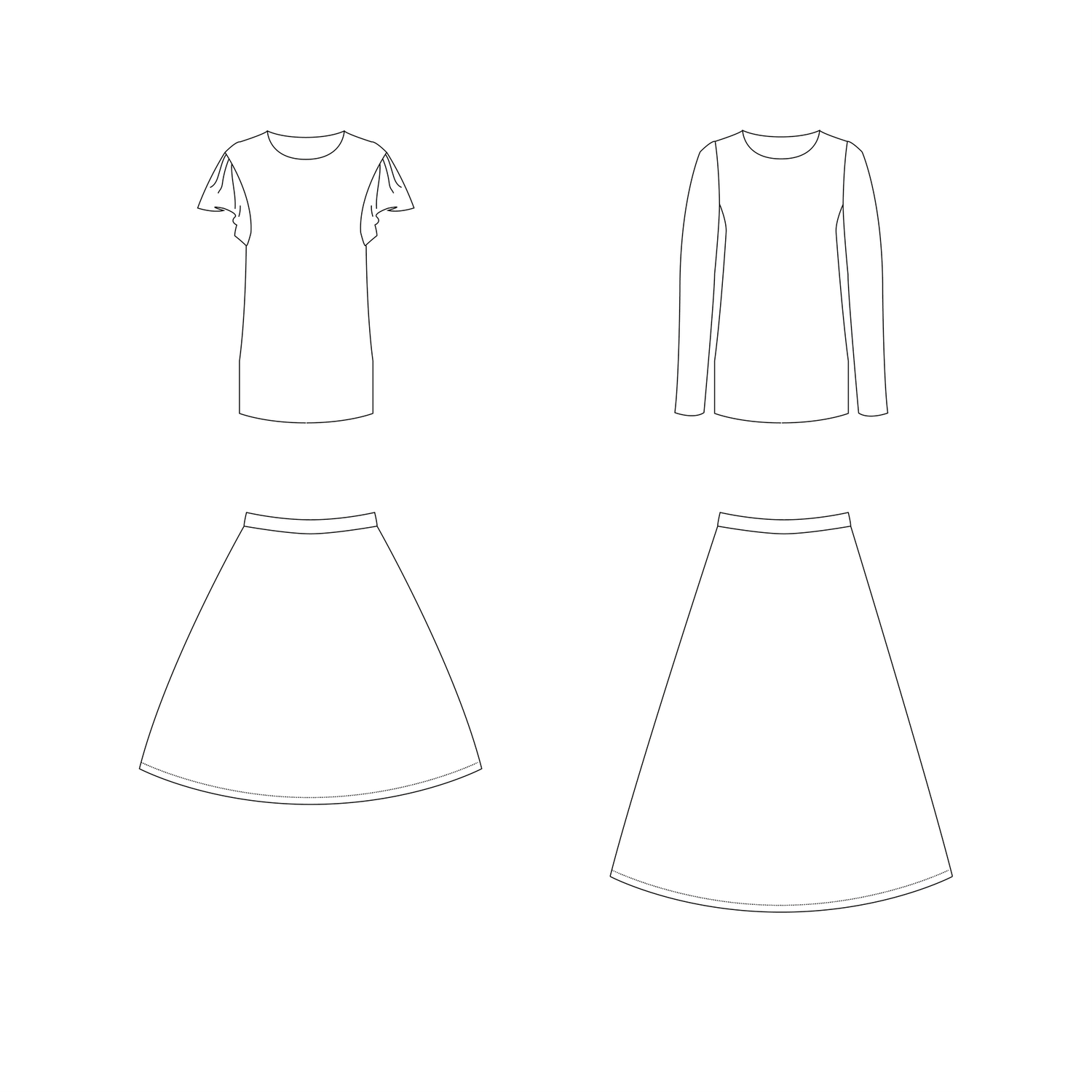 Cora rok en shirt