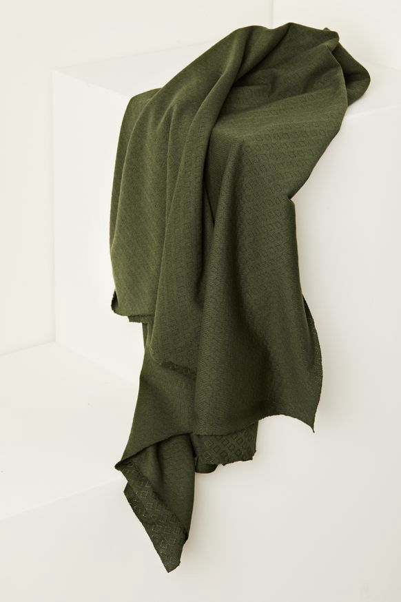 Pointelle olive green
