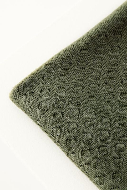 Pointelle olive green
