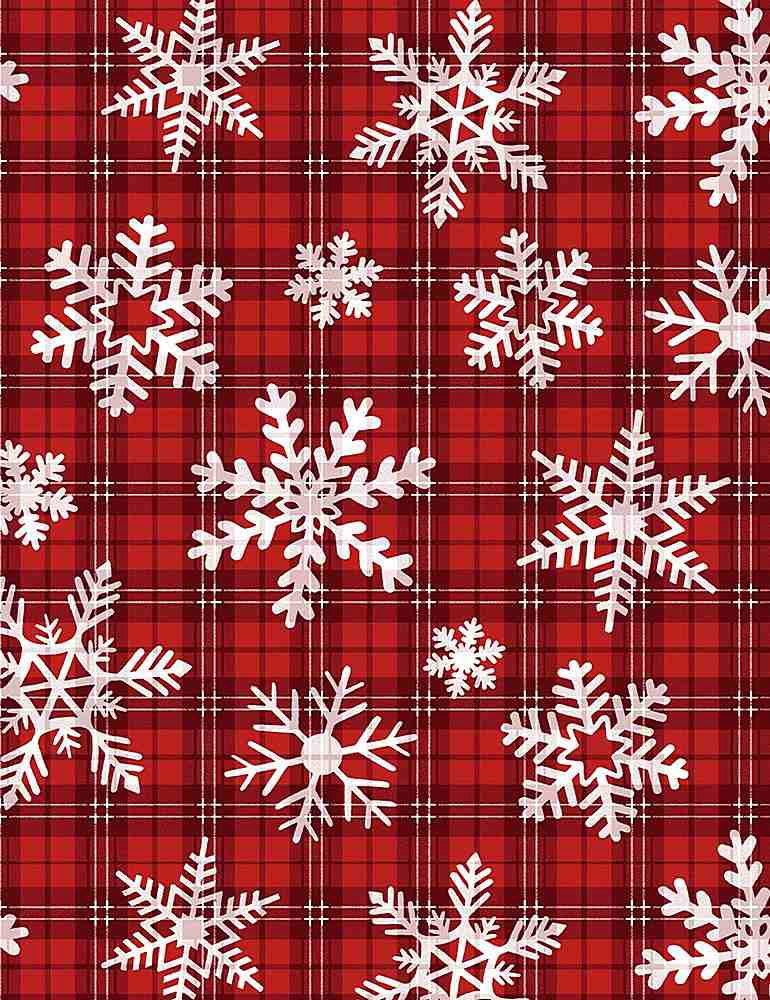 Snowflakes on plaid