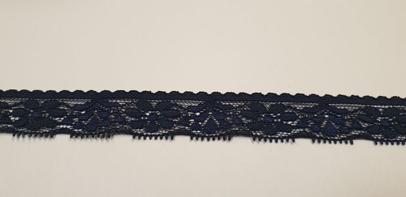 Elastische kant 25mm donkerblauw