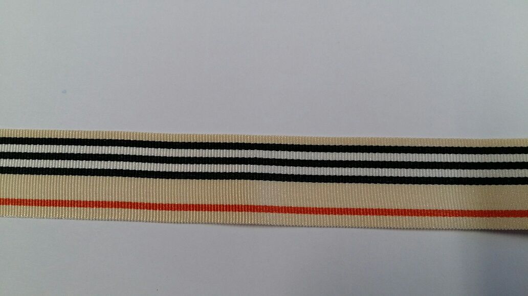 Ripsband beige streep