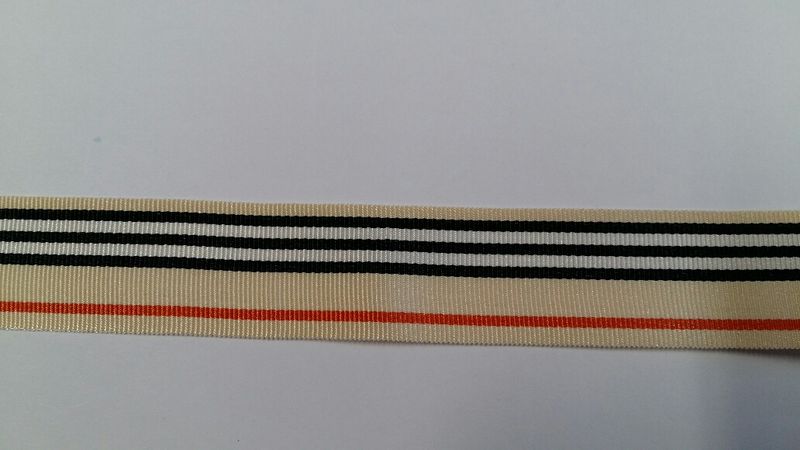 Ripsband beige streep