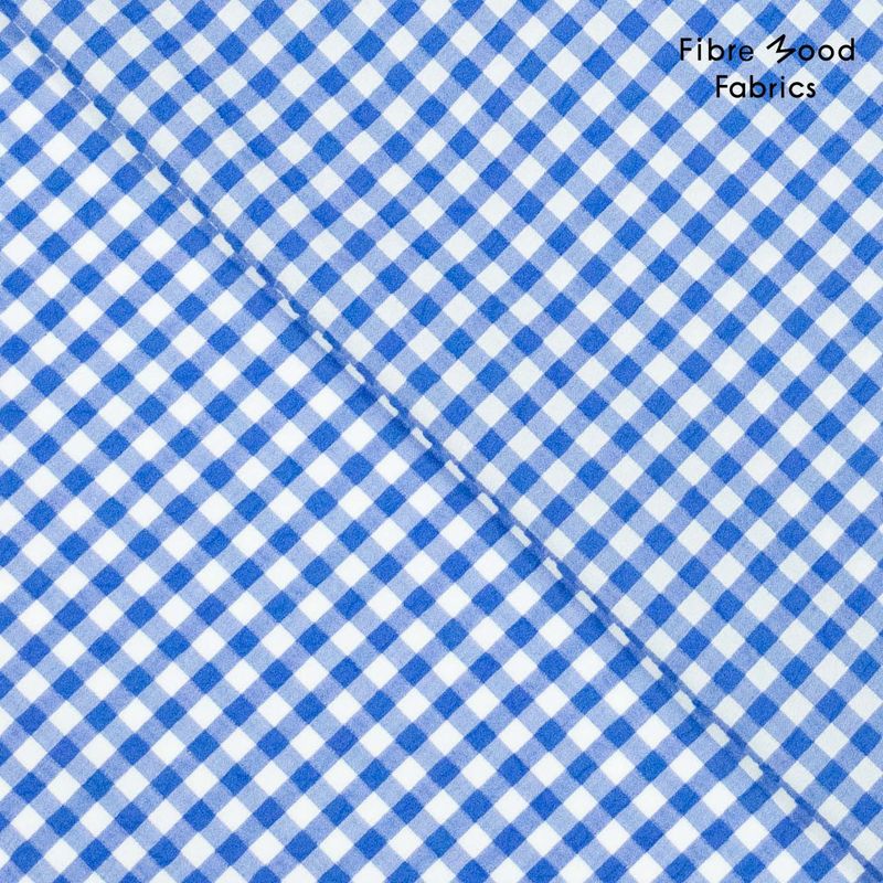 Seersucker checks blauw/wit (Zen)