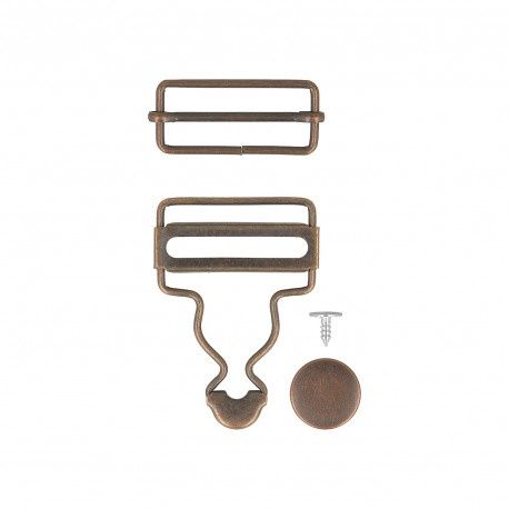 Tuinbroekgesp bronze