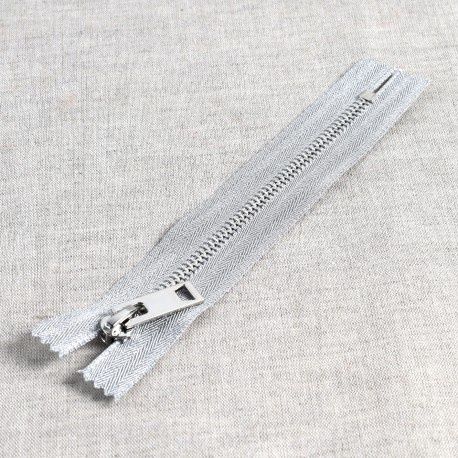 Rits|metaal| lurex niet deelbaar|zilver