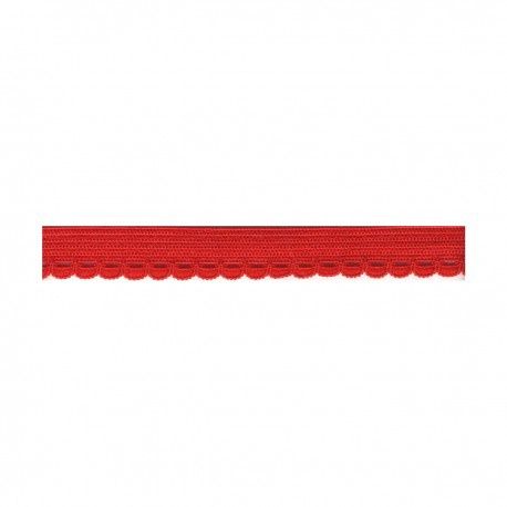 Picot elastiek 10 mm, Color: rood