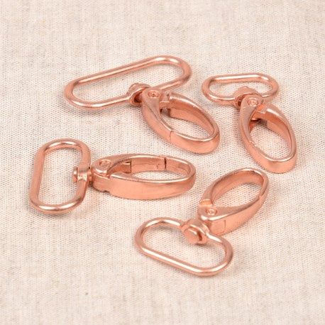 Musketon metaal 30 mm, Color: rose