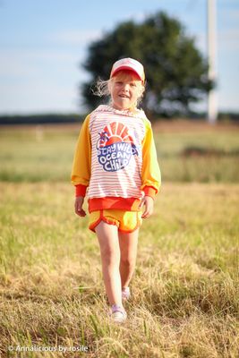 Boordstof Heike  zomers oranje