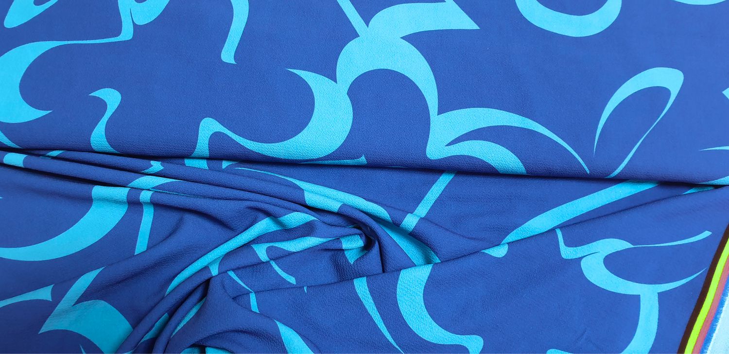 Crêpe kobalt blue