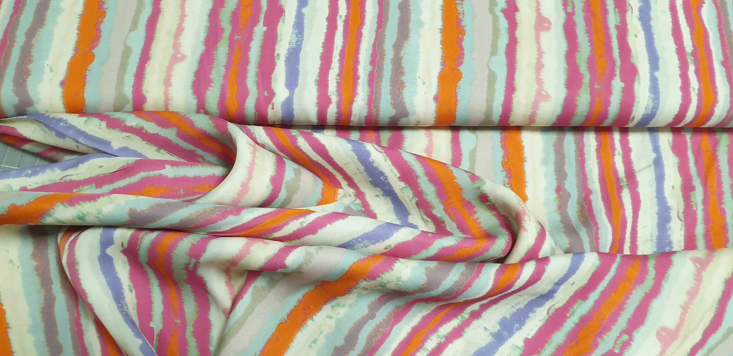 Stripes oranje fuschia