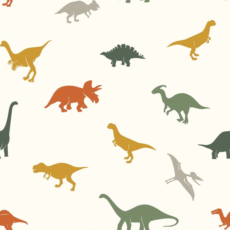 Popeline katoen dino&#39;s