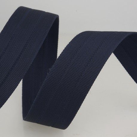 Doorstikte tassenband donker blauw