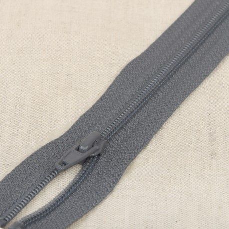 Deelbare rits spiraal fijn|grijs|kleur 578, Size: 30 cm