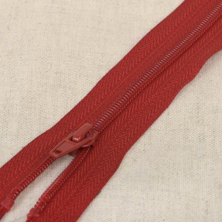 Deelbare rits spiraal fijn|rood kleur 519