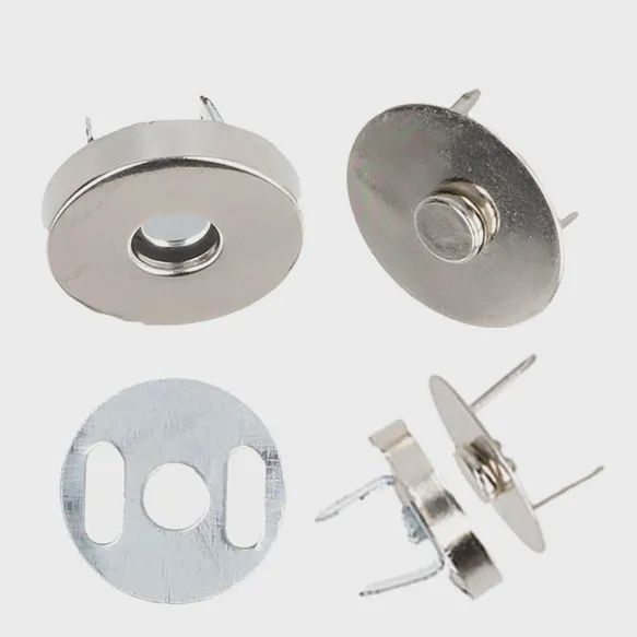Magneetsluiting 19 mm, Color: zilver