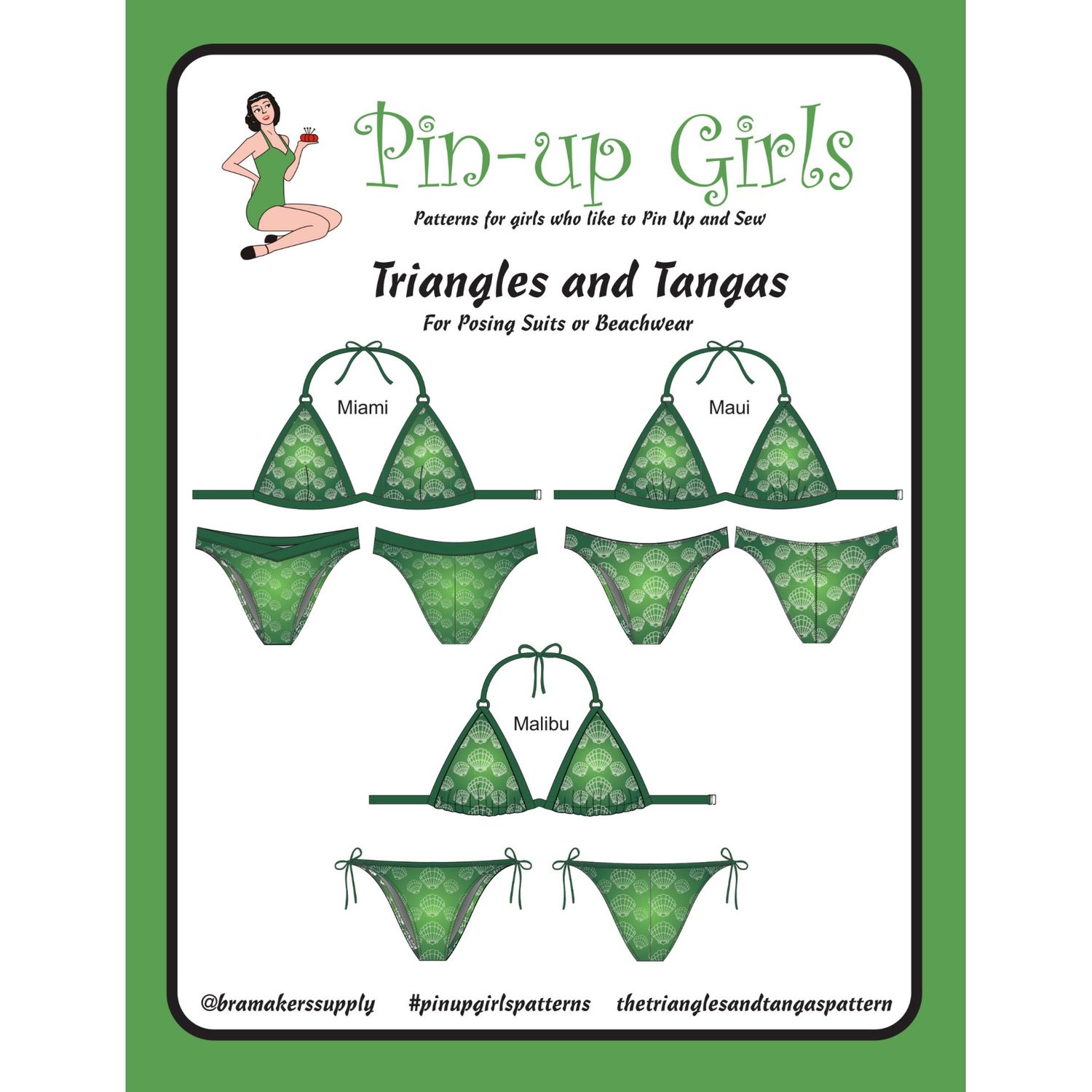 Triangles en  tangas bikinipatroon