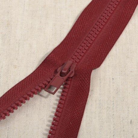 Bloktand rits|deelbaar| donkerrood|kleur 520