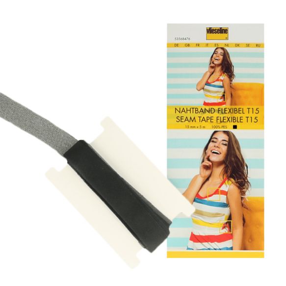 Naadband flexibel, Color: zwart