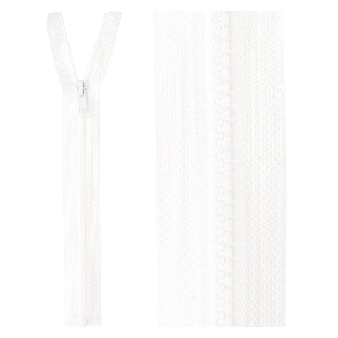 Bloktand rits|deelbaar|wit|kleur 501