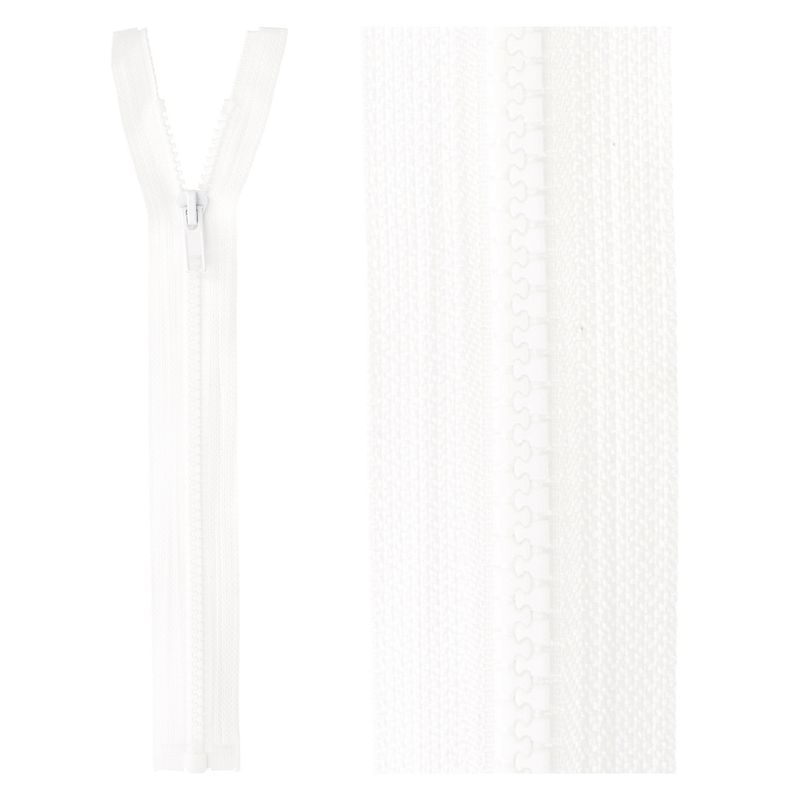 Bloktand rits|deelbaar|wit|kleur 501