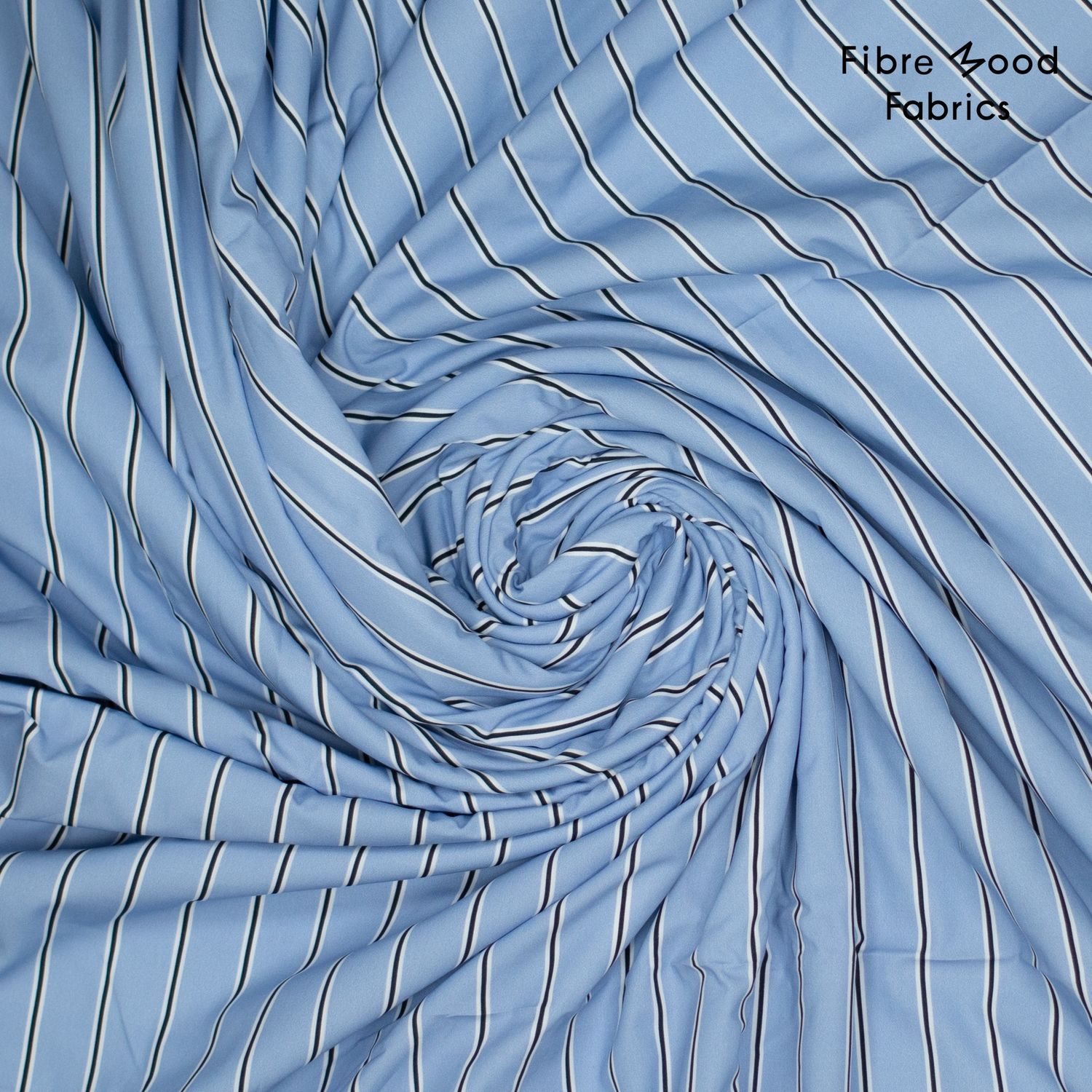 Popeline stripes blue and black Mimi/Lydia / Ollie