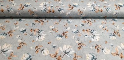 Canvas bloemen blauwe achtergrond