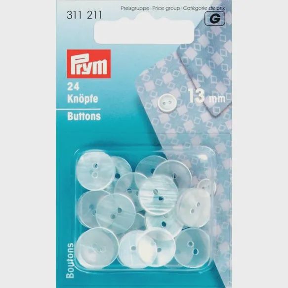 Knopen voor pyjama, maat: 13 mm