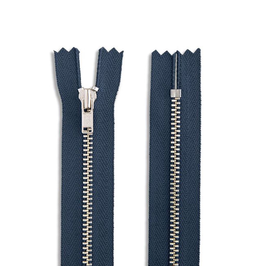Rits metaal 12 cm, Color: donker blauw