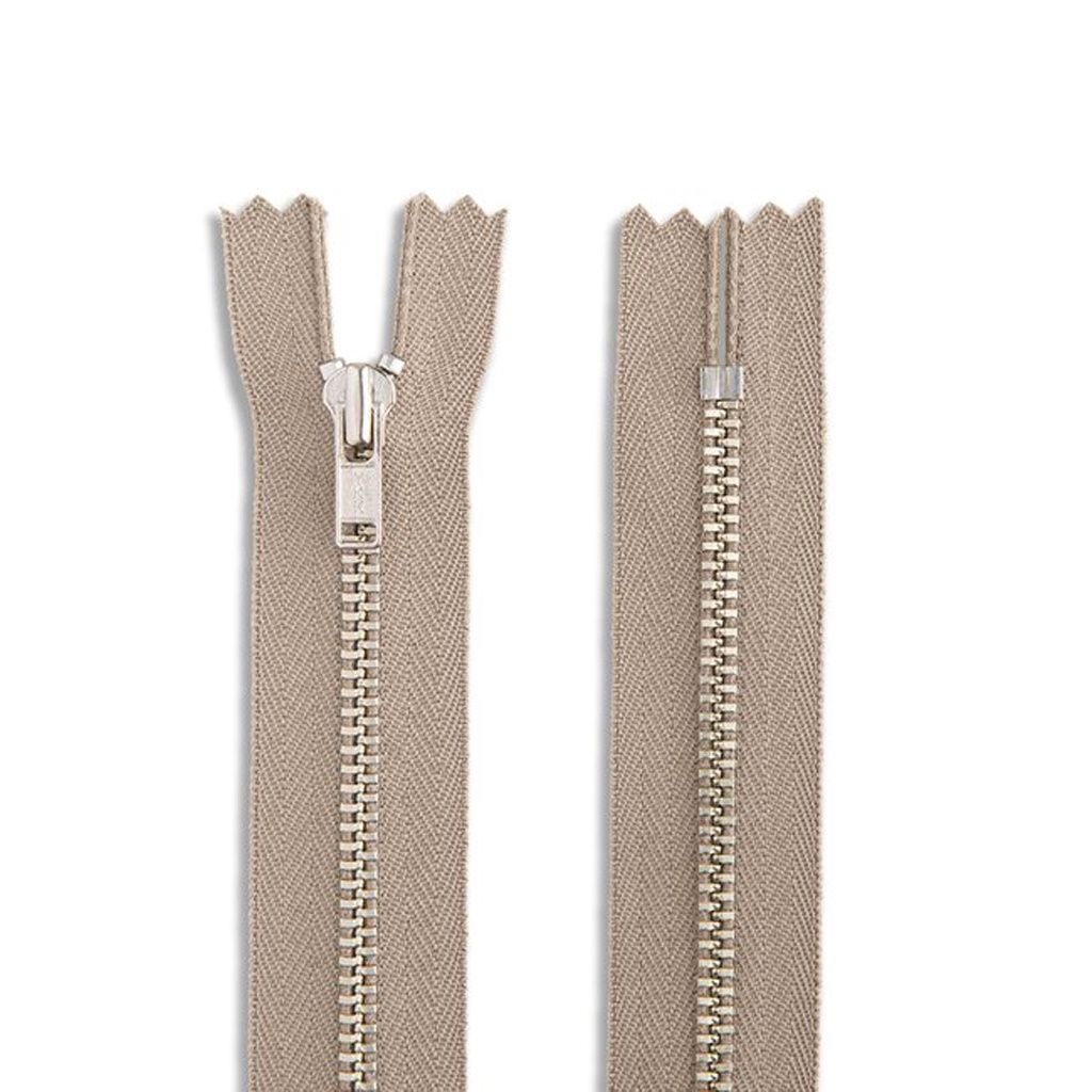 Rits metaal| 10 cm|, Color: beige