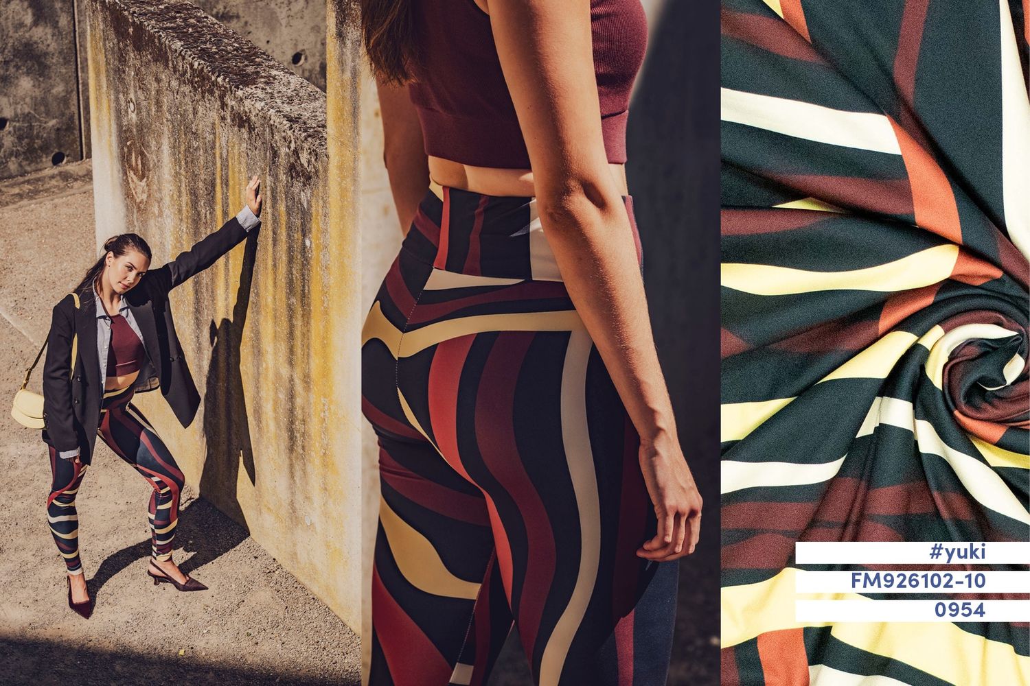 Yoga knit tribal stripes/ YUKI