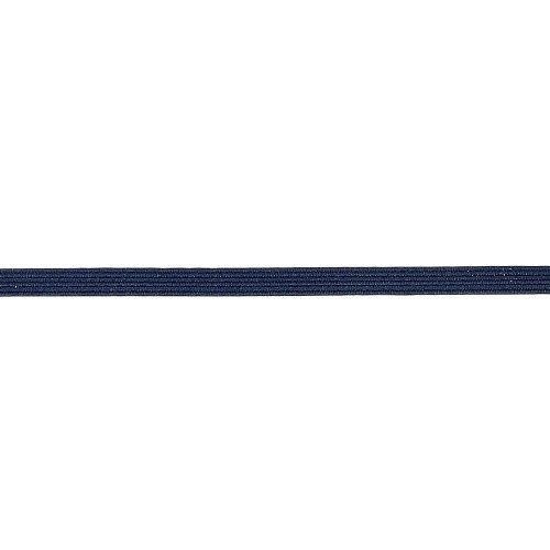 Plat gekleurde elastiek, kleur: donker blauw