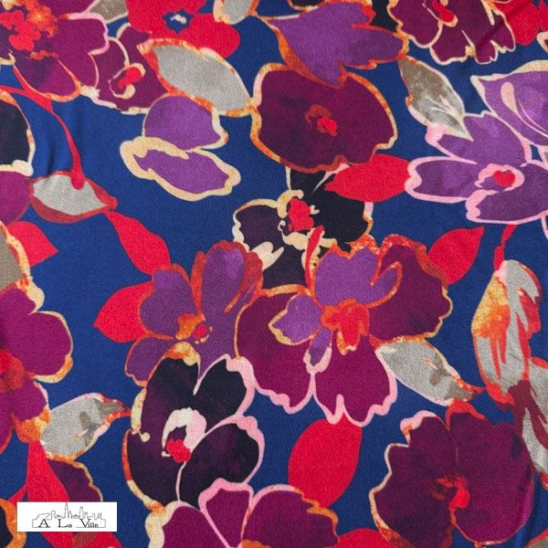 Red flower viscose