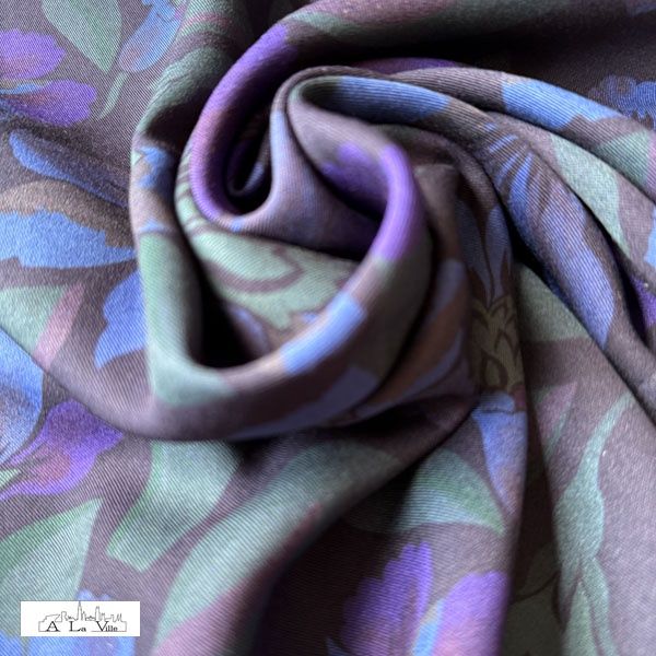 Blue flower viscose